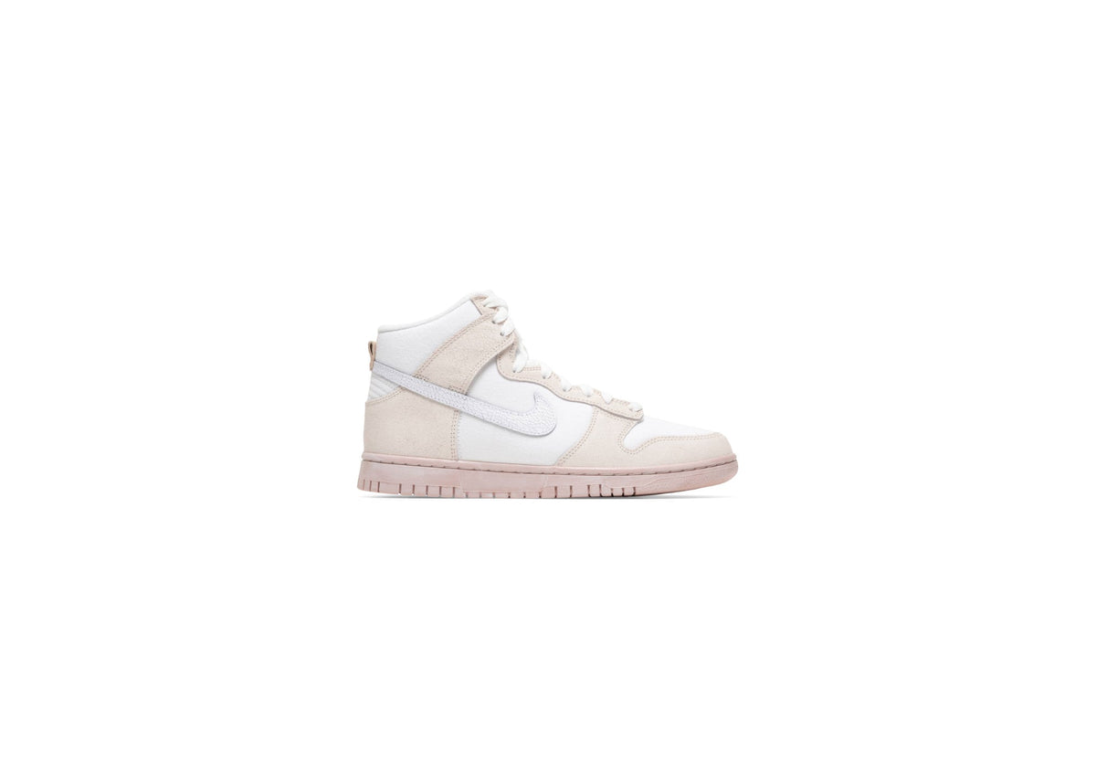 Nike Dunk High Retro Emb Sneakers in White and Pink