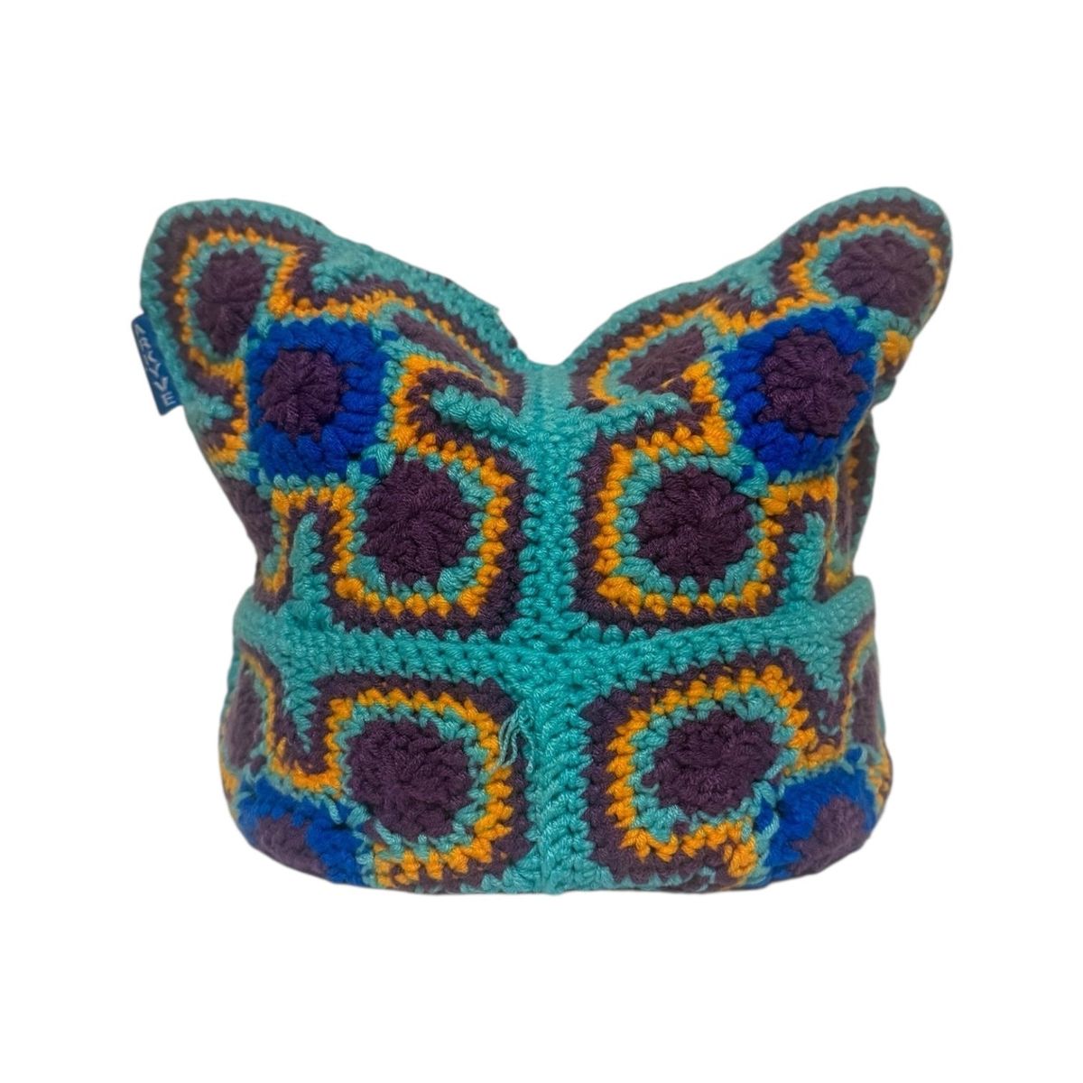 RETRO CROSS CROCHET CAT HAT