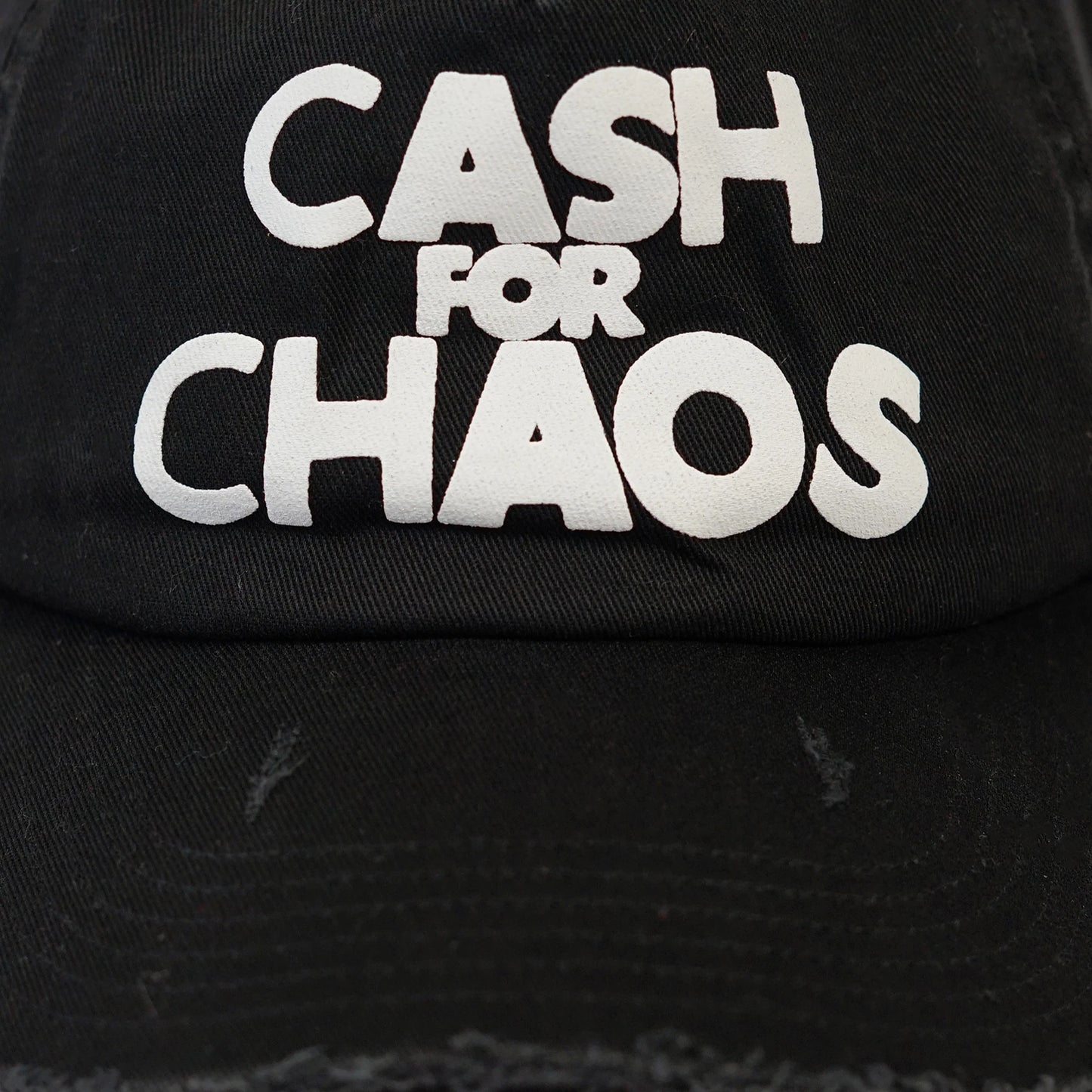 CASH DISTRESSED STRAPBACK CAP