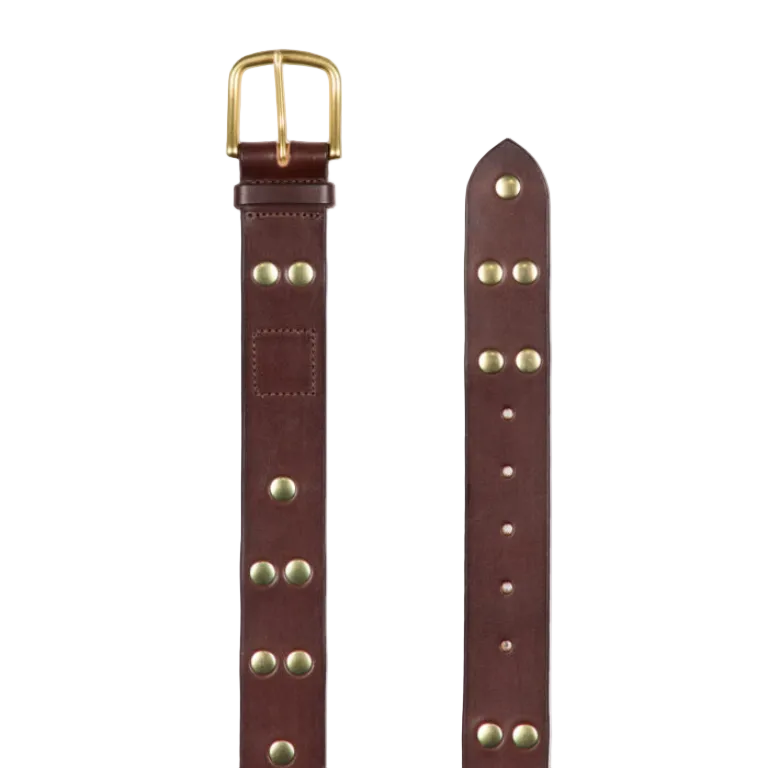 STUDDED 1.5" LEATHER BELT