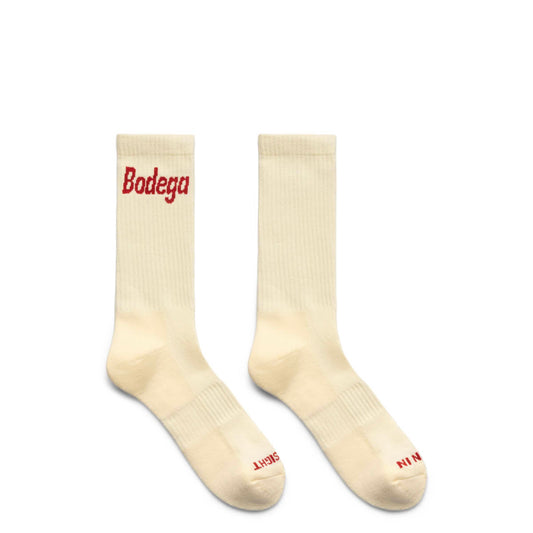 Bodega Socks CREAM/RED / O/S LOGO SOCK