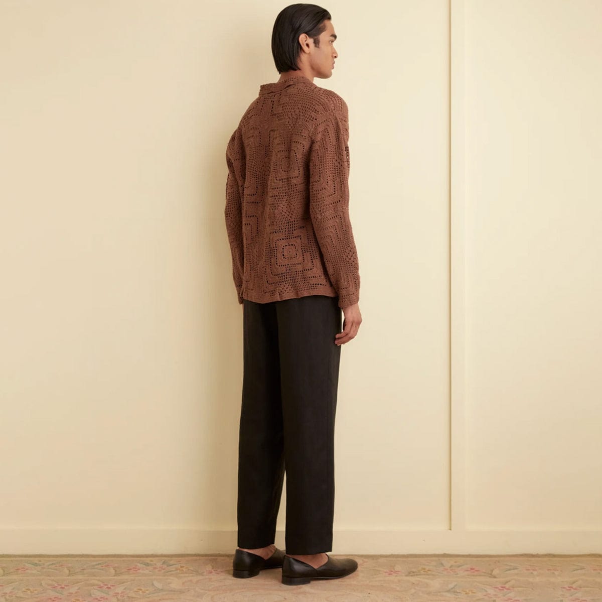 BODE Knitwear OVERDYE CROCHET SHIRT