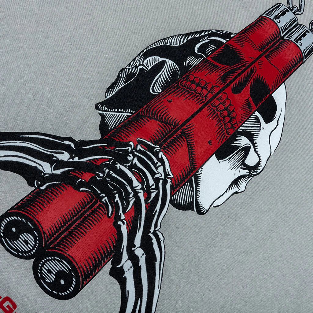 BONES II OVERSIZED TEE CEMENT