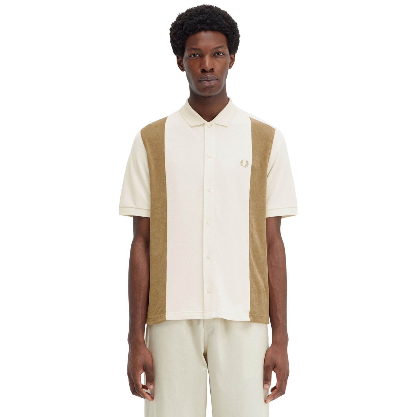 Fred Perry Shirts TOWELLING PANEL POLO SHIRT