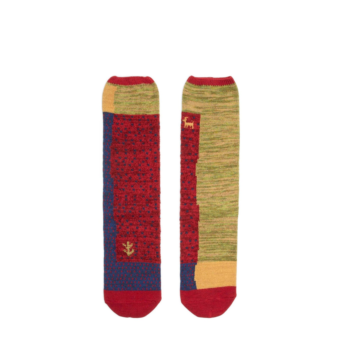 Kapital Socks RED / O/S 96 YARNS GABBEH PATCHWORK SOCKS