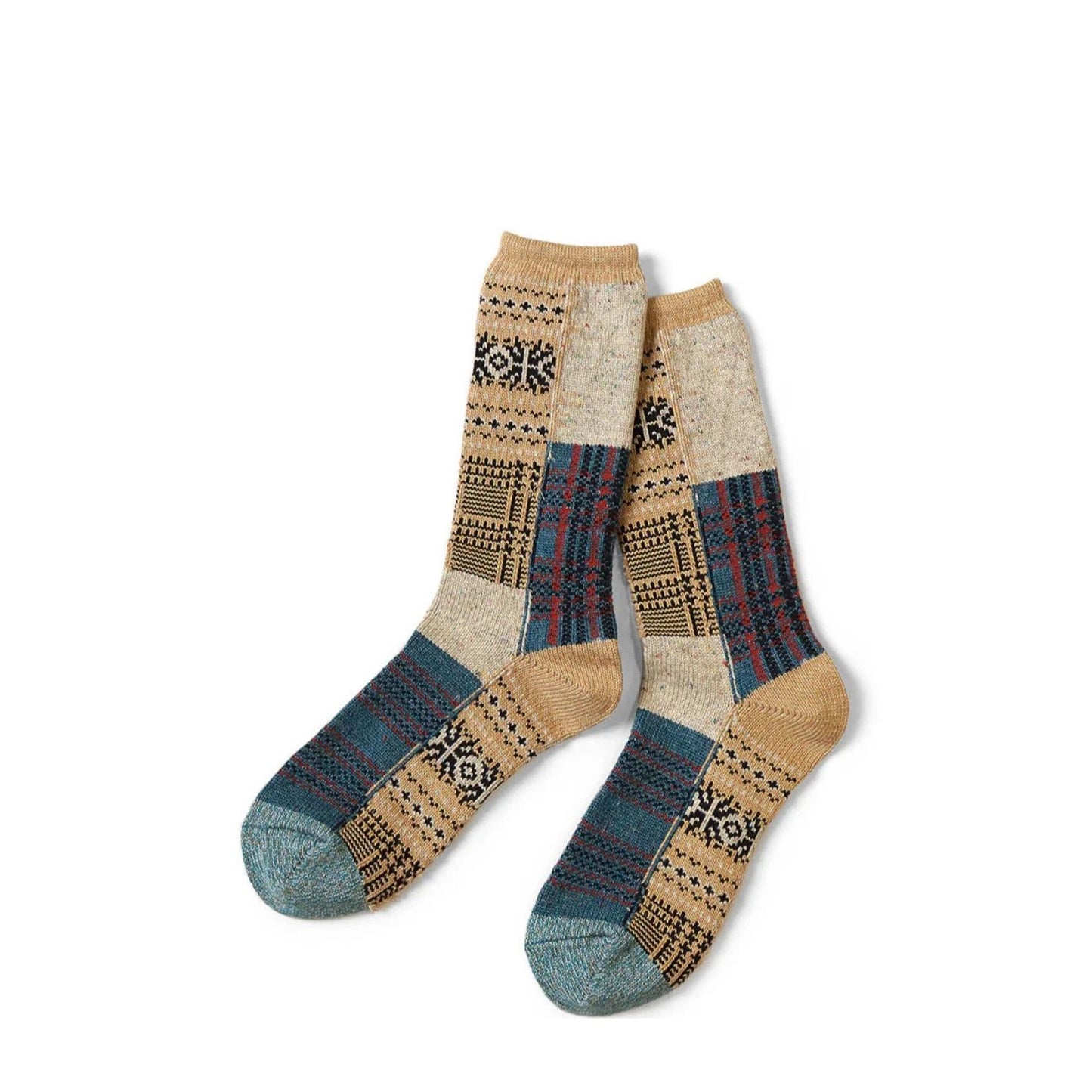 84 YARNS PATCHWORK TWEED FAIREISLE SOCKS