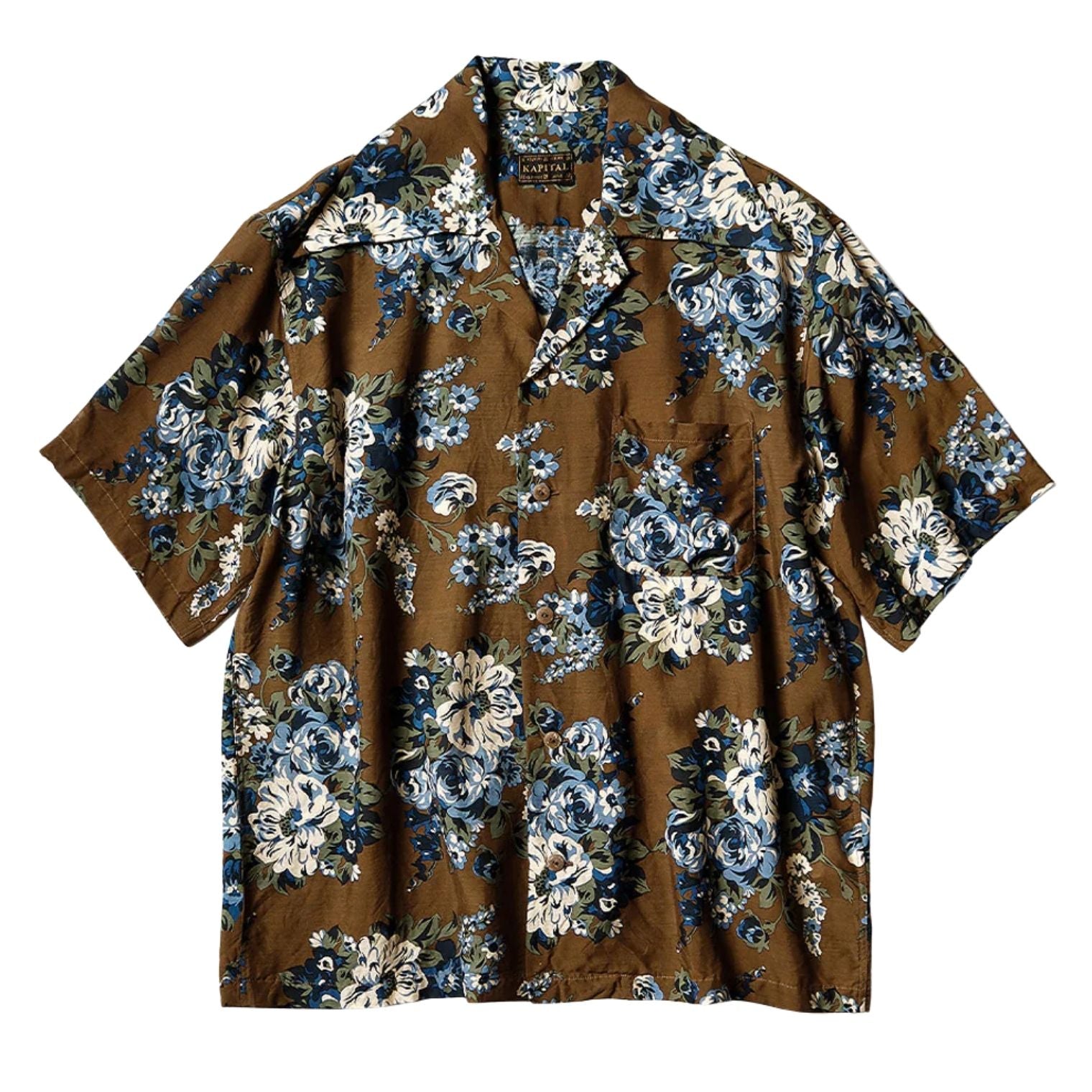 SILK RAYON CHAMPETRE MARIA PATTERN WRANGLE COLLAR ALOHA SHIRT – Bodega