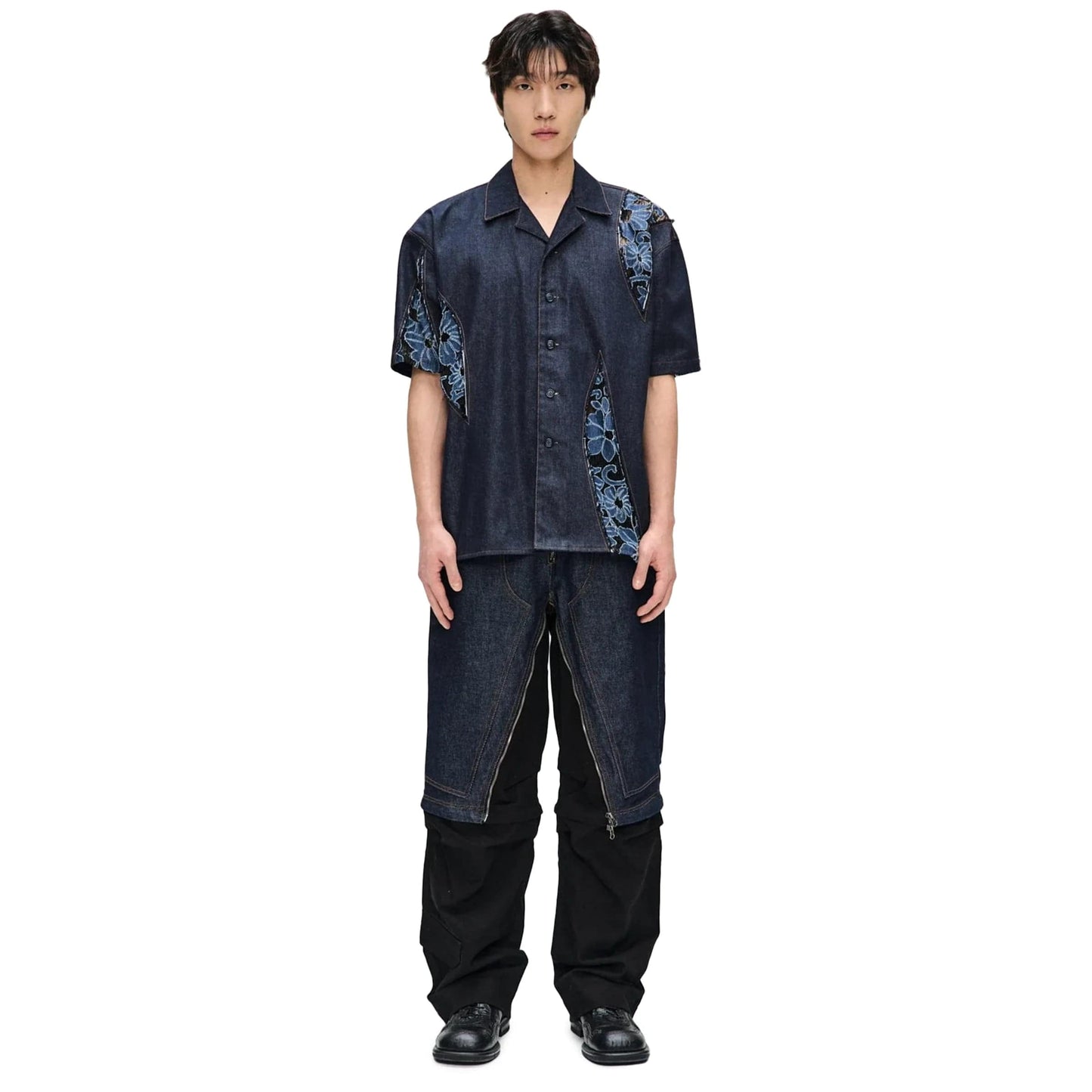 Andersson Bell Shirts PATCHWORK OPEN COLLAR SHIRTS