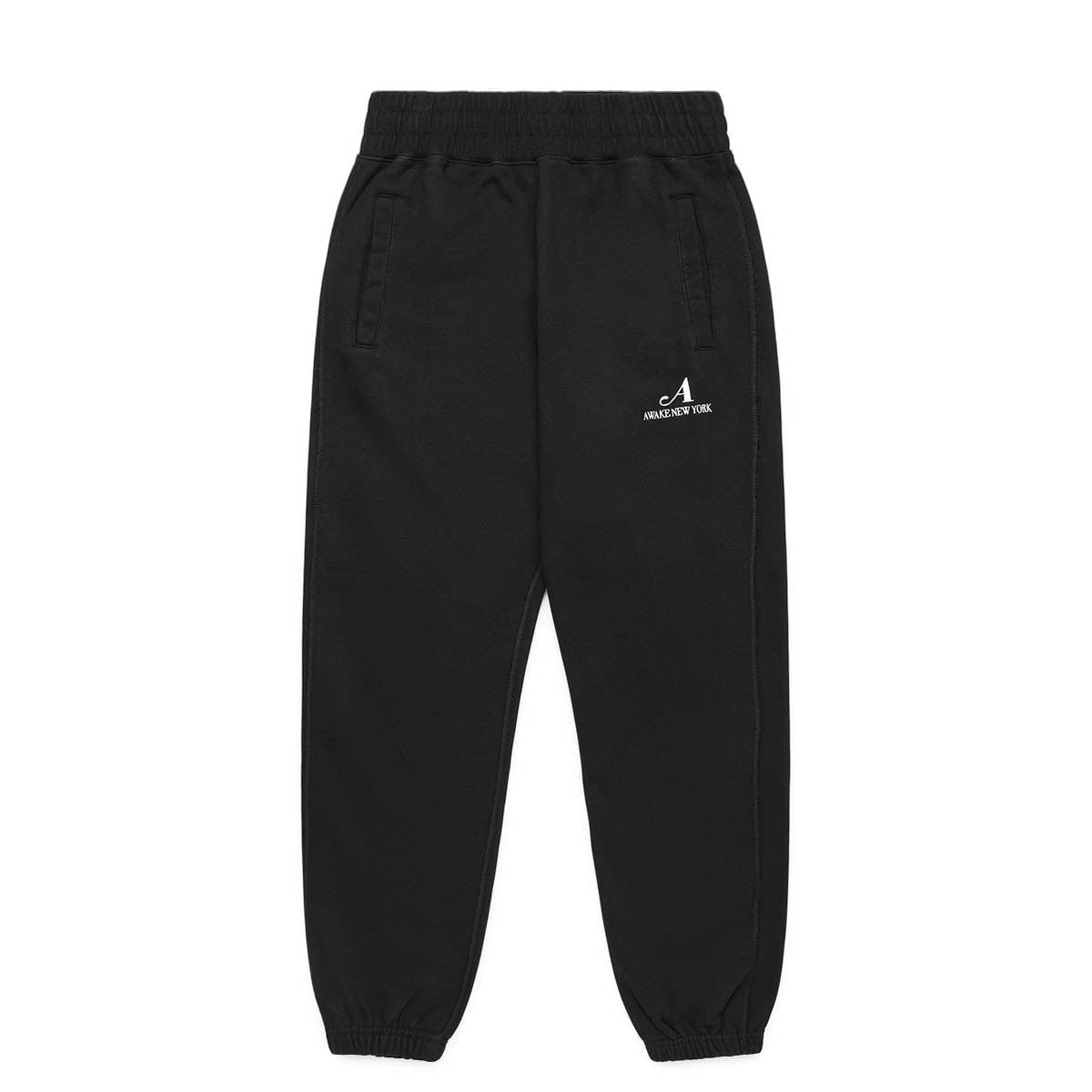 Awake Embroidered Logo Sweatpants Washed Black Men's - SS20 - US