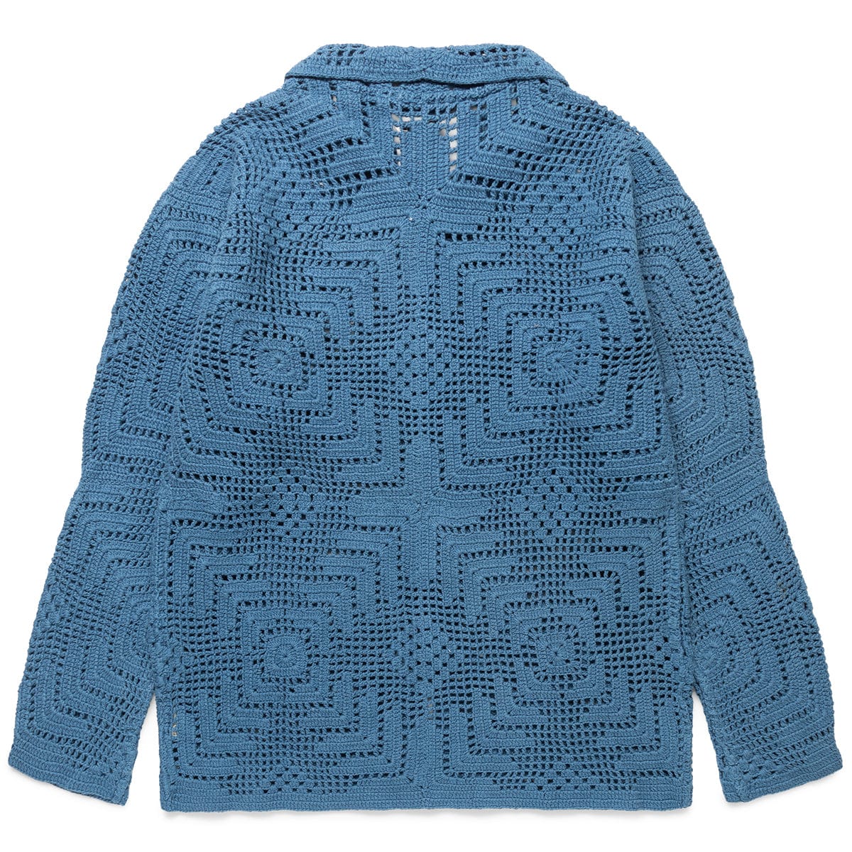 BODE Knitwear OVERDYE CROCHET SHIRT