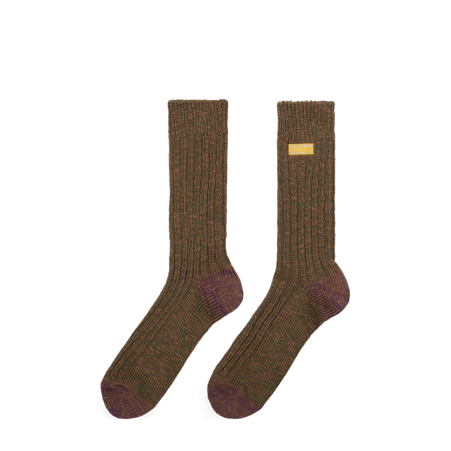 Bodega Socks OLIVE / O/S x Druthers SLUB SOCK