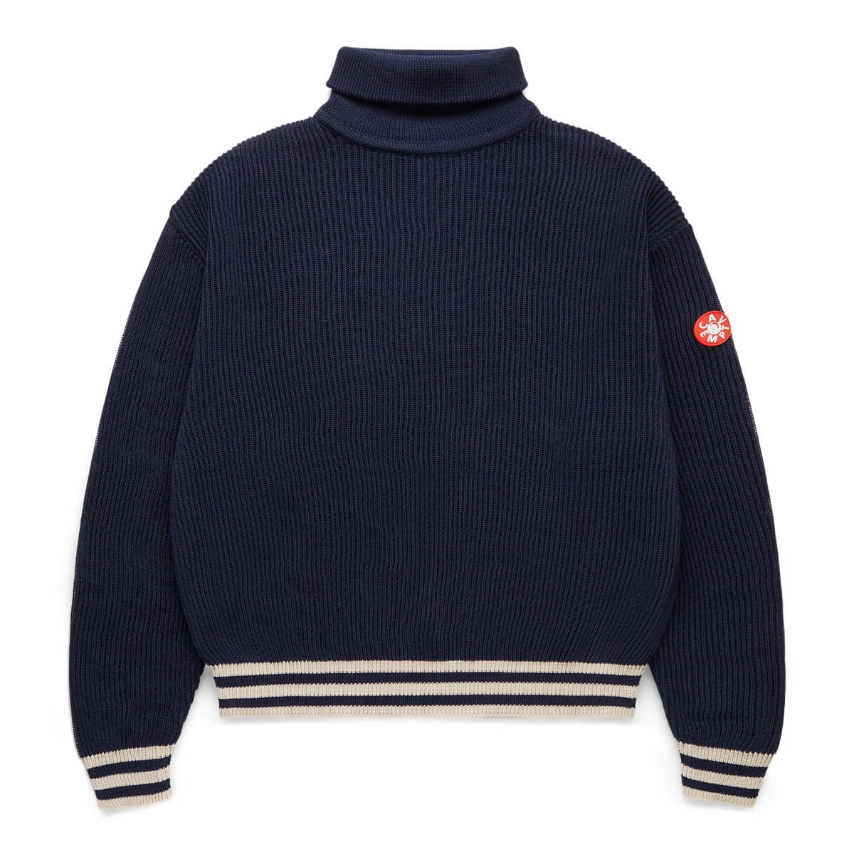 HEM LINE TURTLE NECK KNIT NAVY AtidstuShops