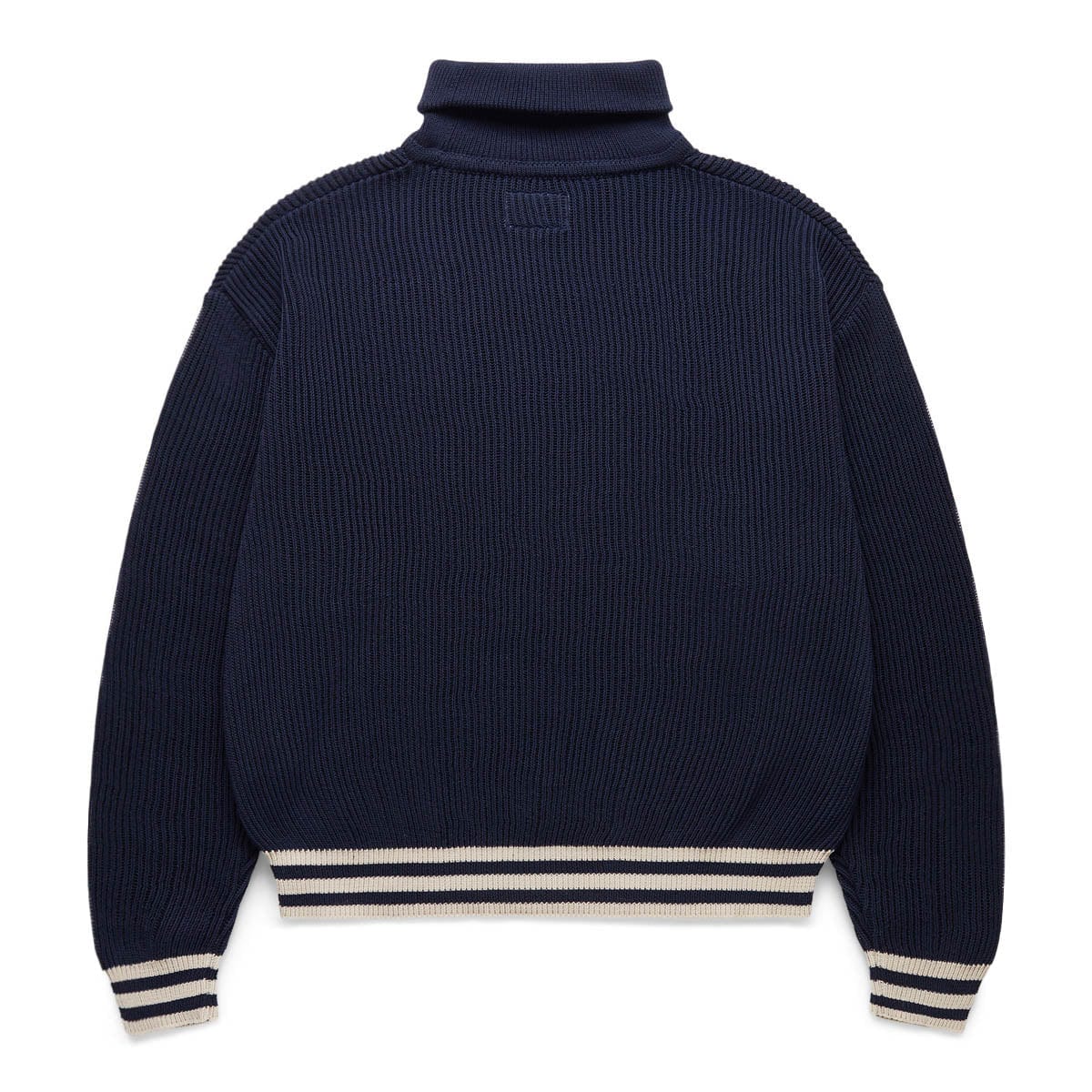 HEM LINE TURTLE NECK KNIT NAVY | AmaflightschoolShops