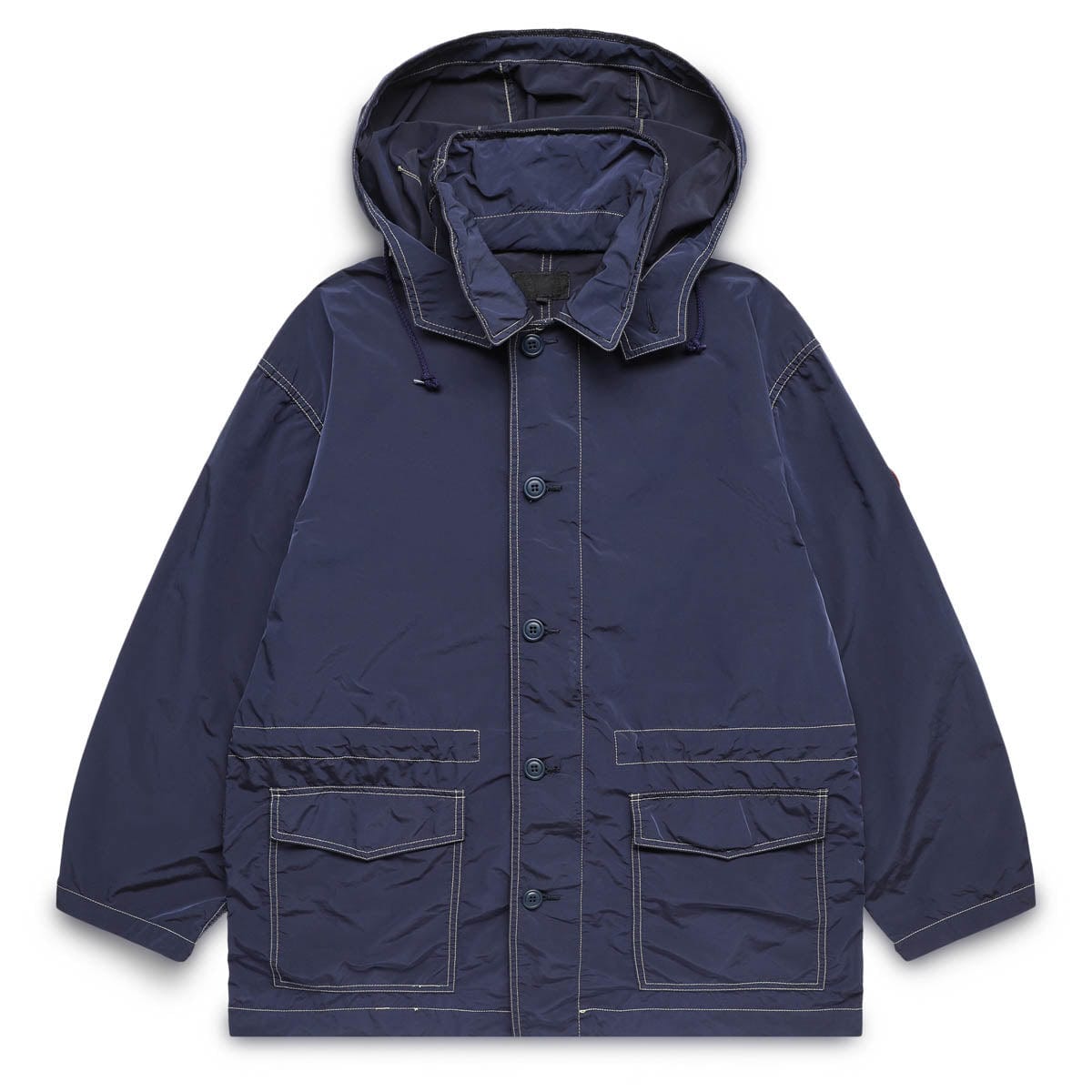 OVERDYE DETACH HOOD COAT NAVY | Bodega