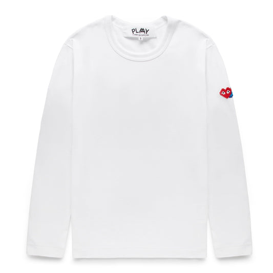 Comme des Garçons Play T-Shirts X THE ARTIST INVADER LONG SLEEVE PIXELATED T-SHIRT