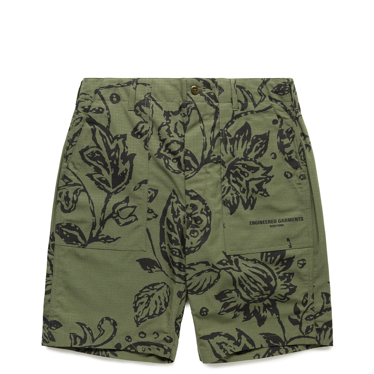 FLORAL FATIGUE SHORT OLIVE FLORAL PRINT RIPSTOP | Cheap Slocog