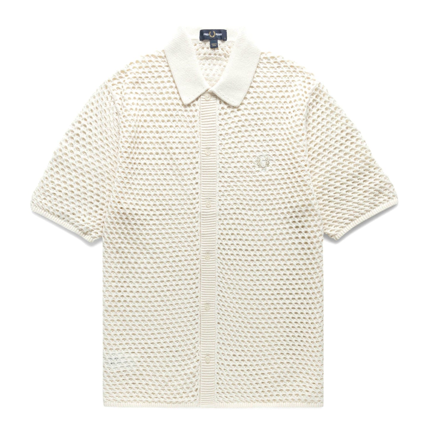 Fred Perry Shirts LACE BUTTON THROUGH SHIRT