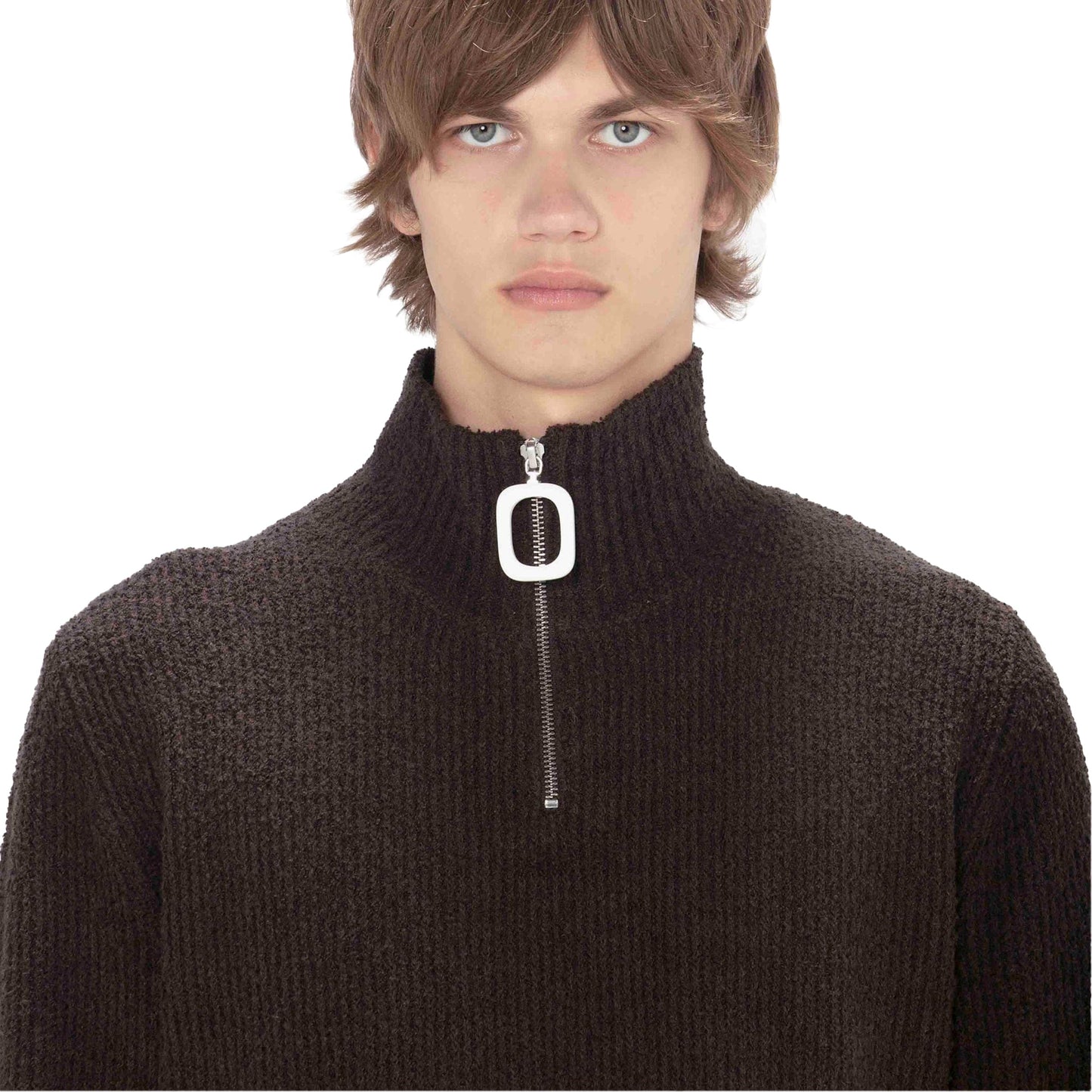 JW Anderson Knitwear BOUCLE HENLEY JUMPER