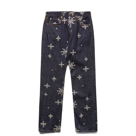 Kapital Bottoms 14OZ DENIM SNOW EMBROIDERY 5P TH STRAIGHT