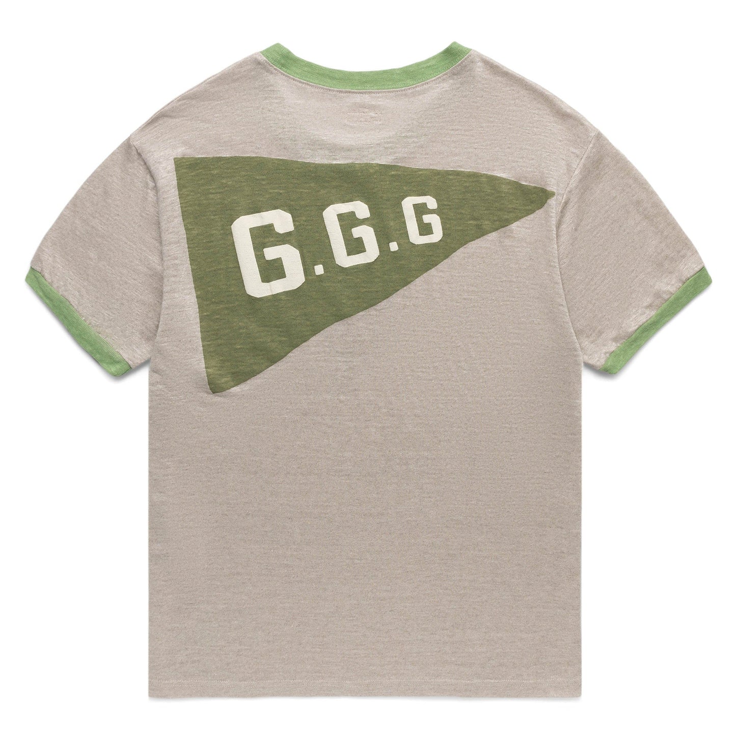 Kapital T-Shirts LINEN JERSEY RINGER T (CONIFER & G.G.G.)