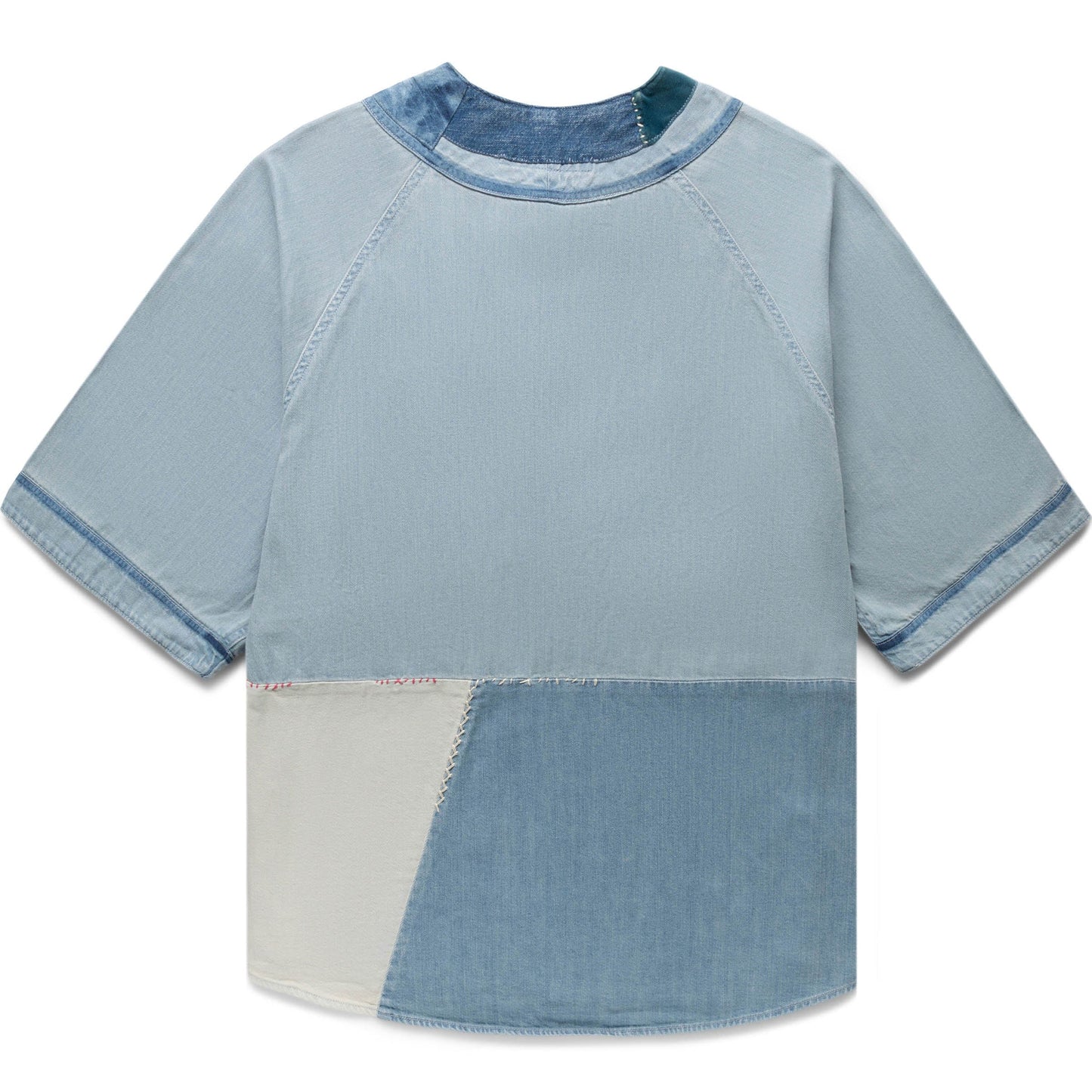 Kapital Shirts 8OZ RECONSTRUCTION DENIM GREAT KOUNTRY BASEBALL SHIRT