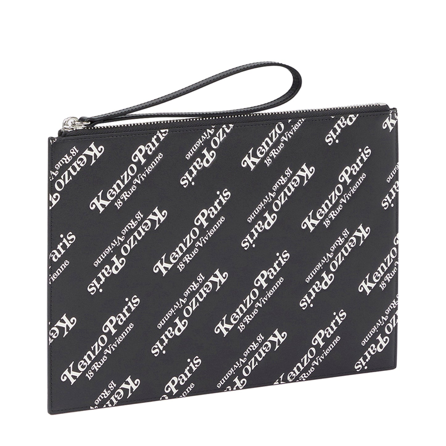 Kenzo Wallets & Cases BLACK / O/S KENZOGRAM LARGE CLUTCH