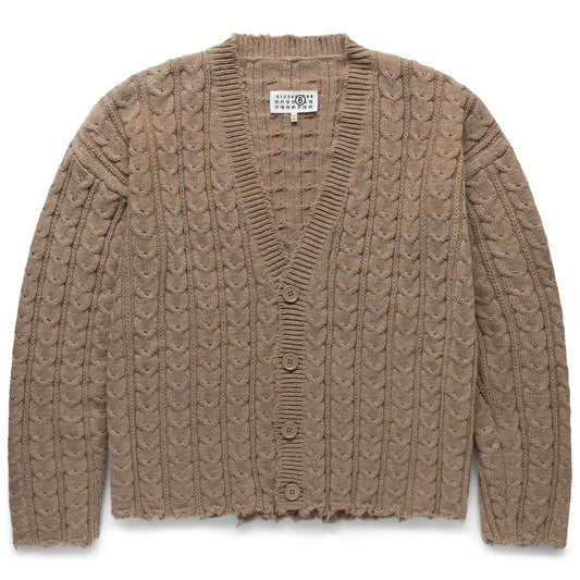 MM6 Knitwear CABLE-KNIT CARDIGAN