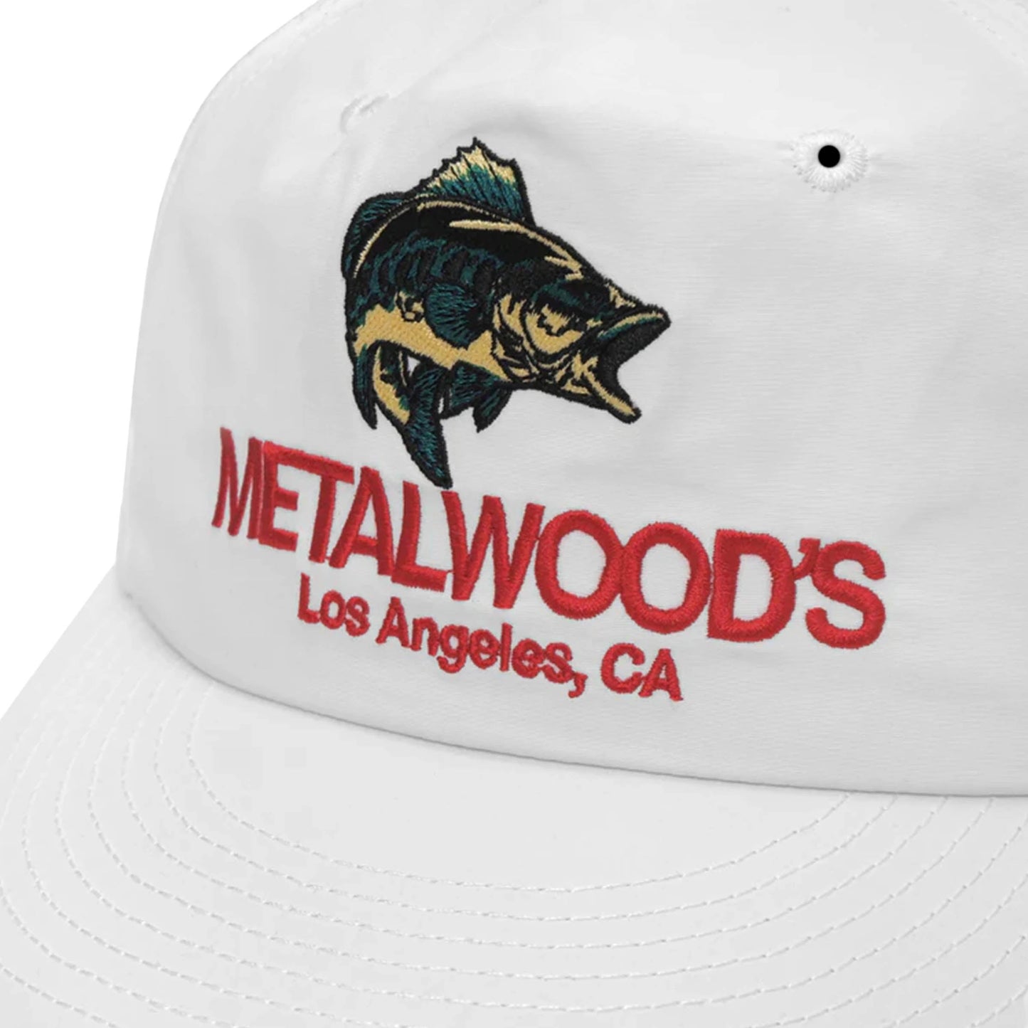 Metalwood Studio Headwear WHITE / O/S LUNKERS 5-PANEL SNAPBACK HAT