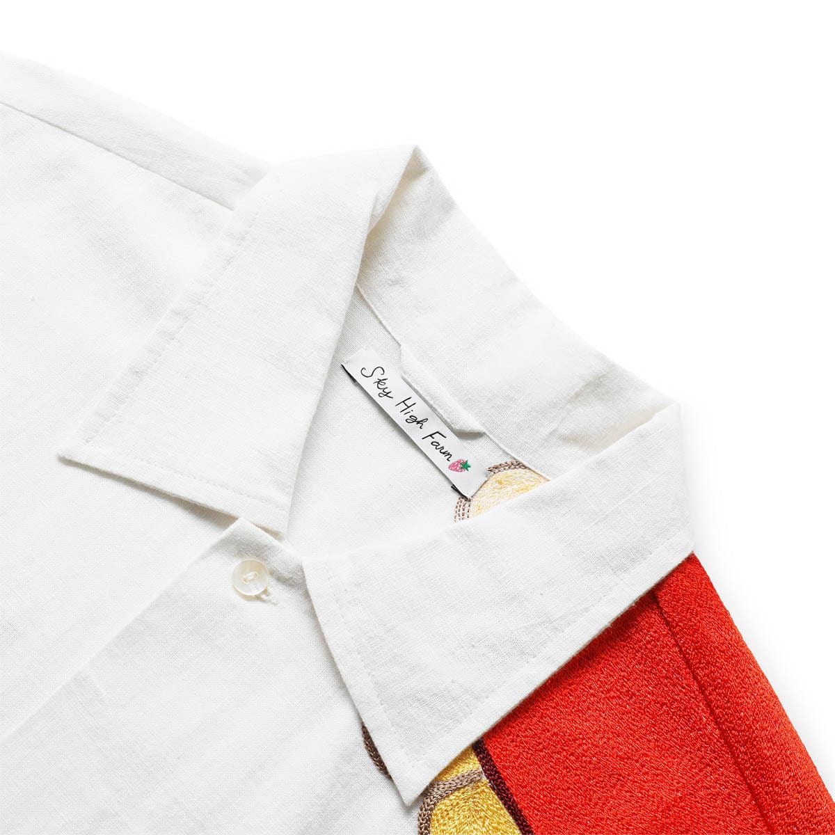 Sky High Farm Workwear Shirts BOTICELLI EMBROIDERED FLOWER SHIRT