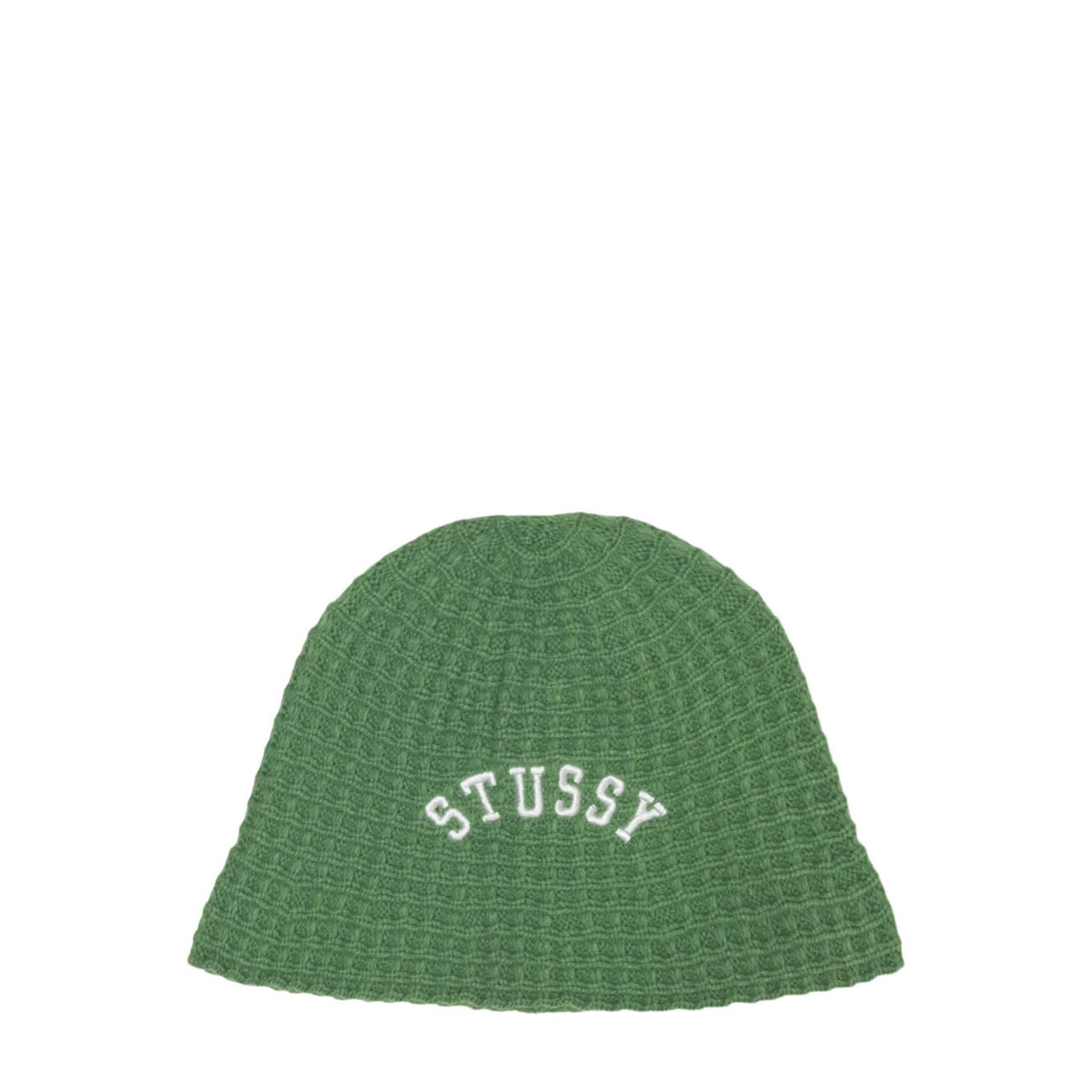 WAFFLE KNIT BUCKET HAT GREEN | Bodega