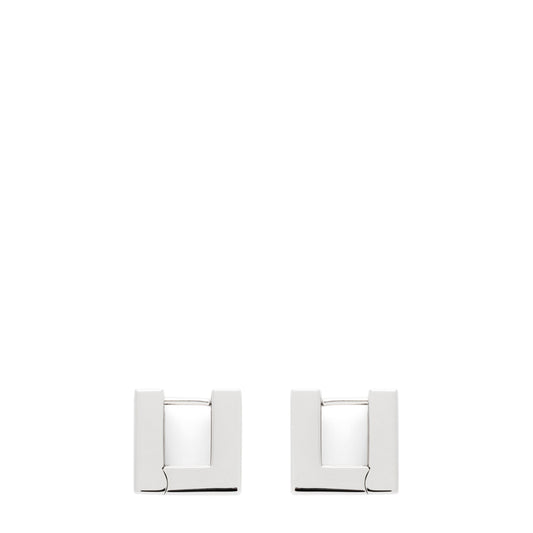 Tom Wood Jewelry 925 STERLING SILVER / O/S SQUARE HOOPS SMALL