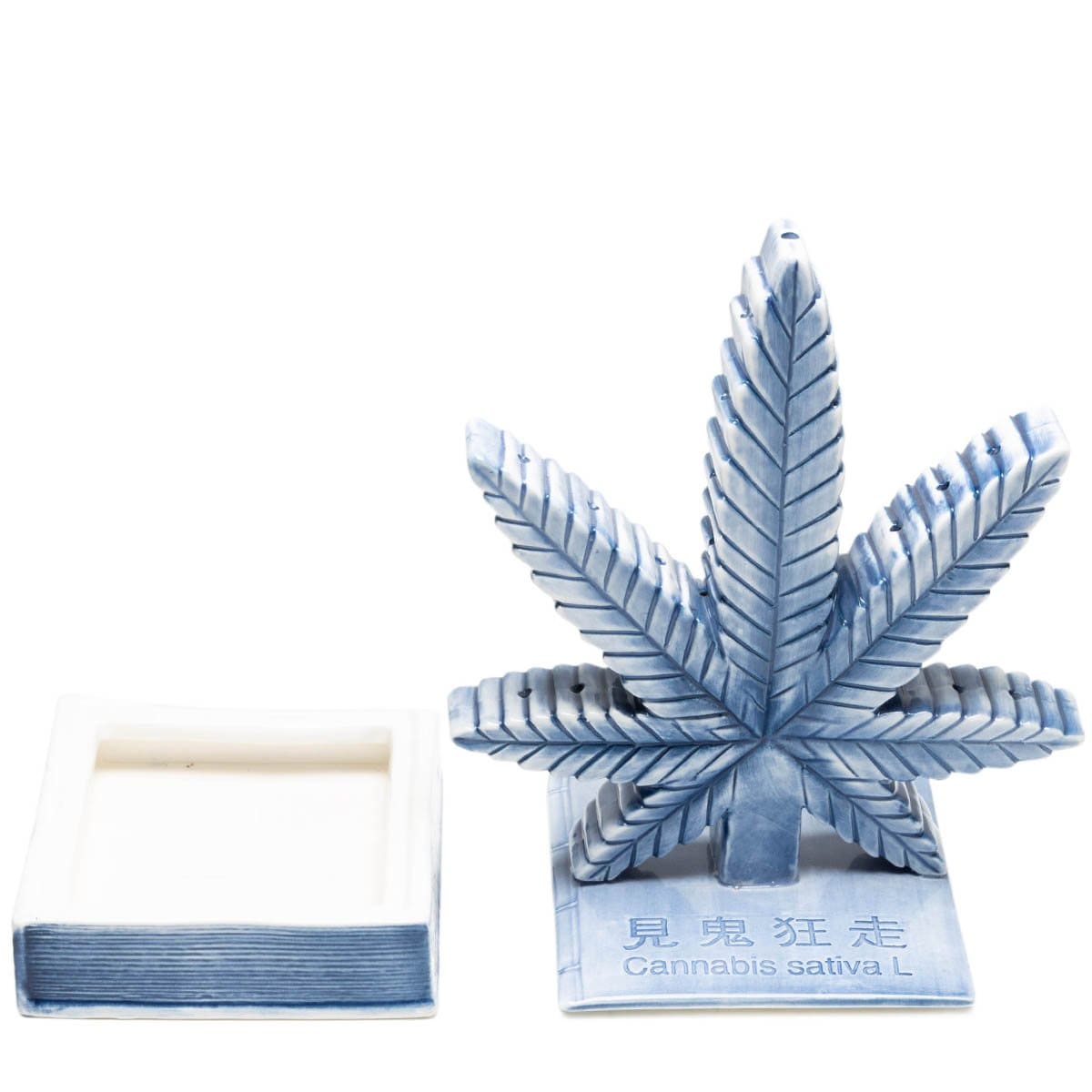 YEENJOY Bags & Accessories PORCELAIN / O/S CANNABIS LEAF INCENSE CHAMBER