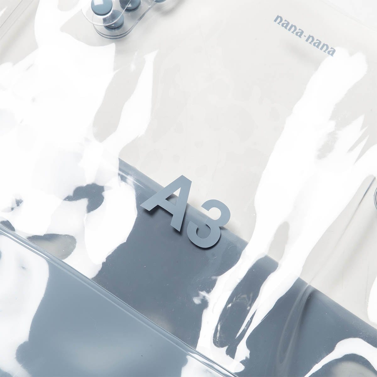 nana-nana Bags & Accessories CLEAR X BLUE GRAY / O/S PVC OPAQUE A3