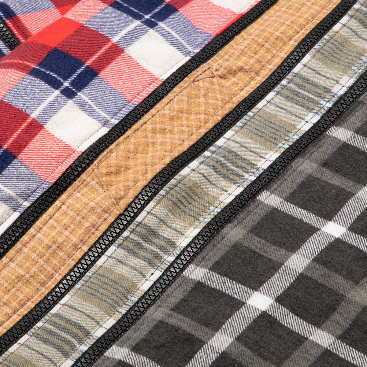 Needles Shirts ASSORTED / O/S 7 CUTS ZIPPED WIDE FLANNEL SHIRT SS21 12