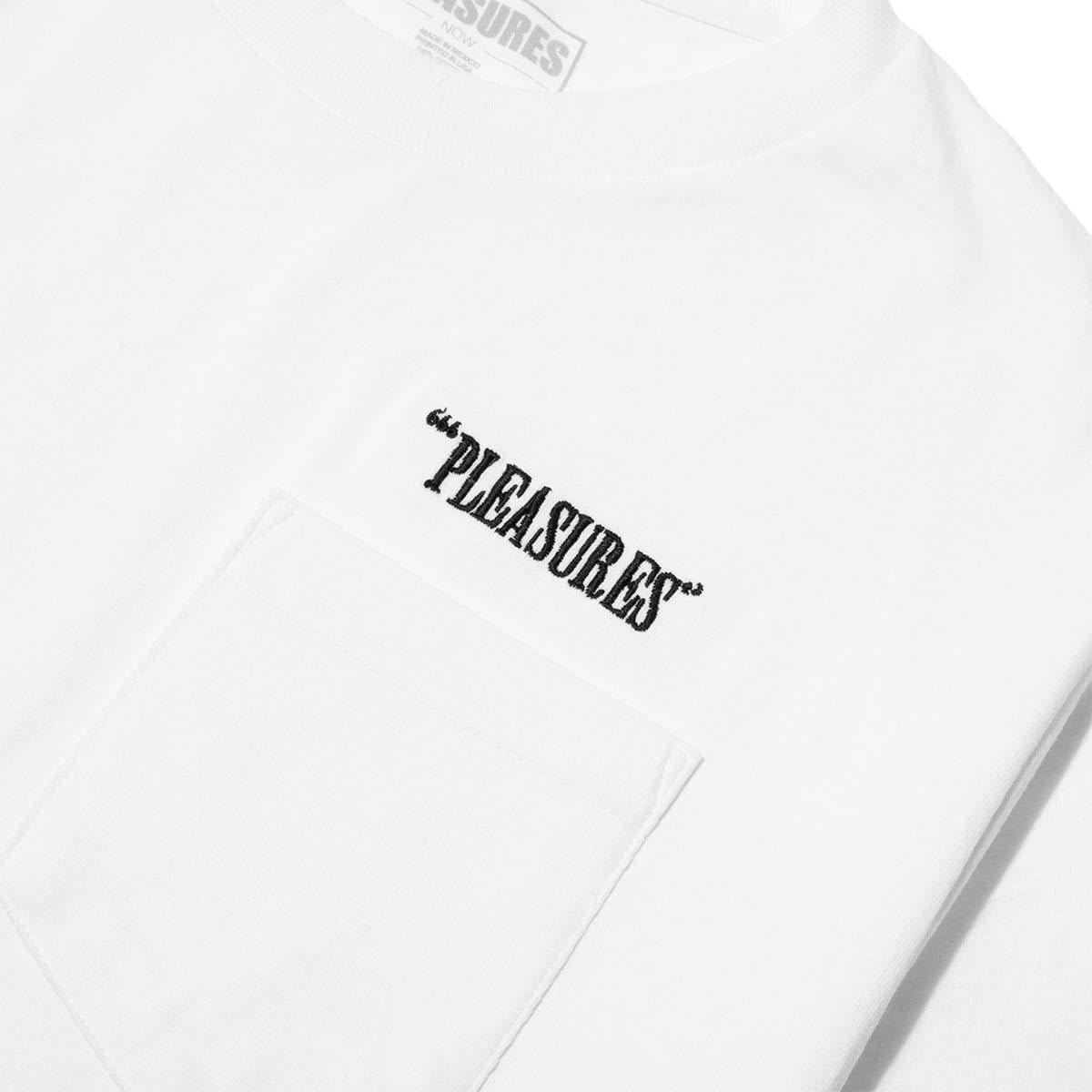 Pleasures BALANCE EMBROIDERED POCKET T-SHIRT White