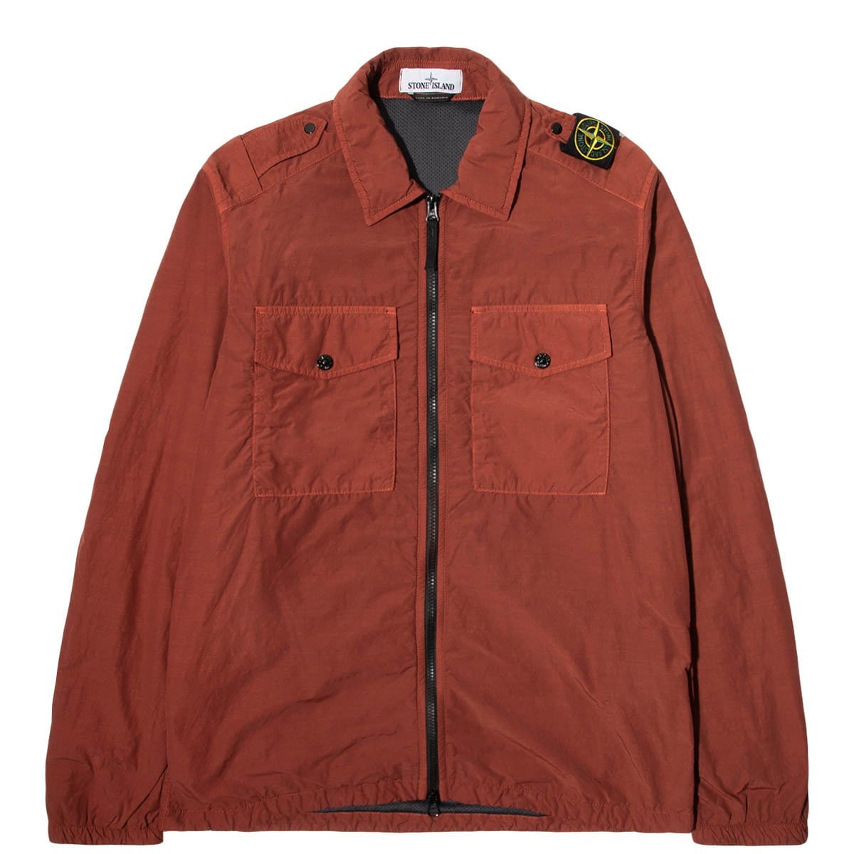 Stone island hot sale burgundy overshirt