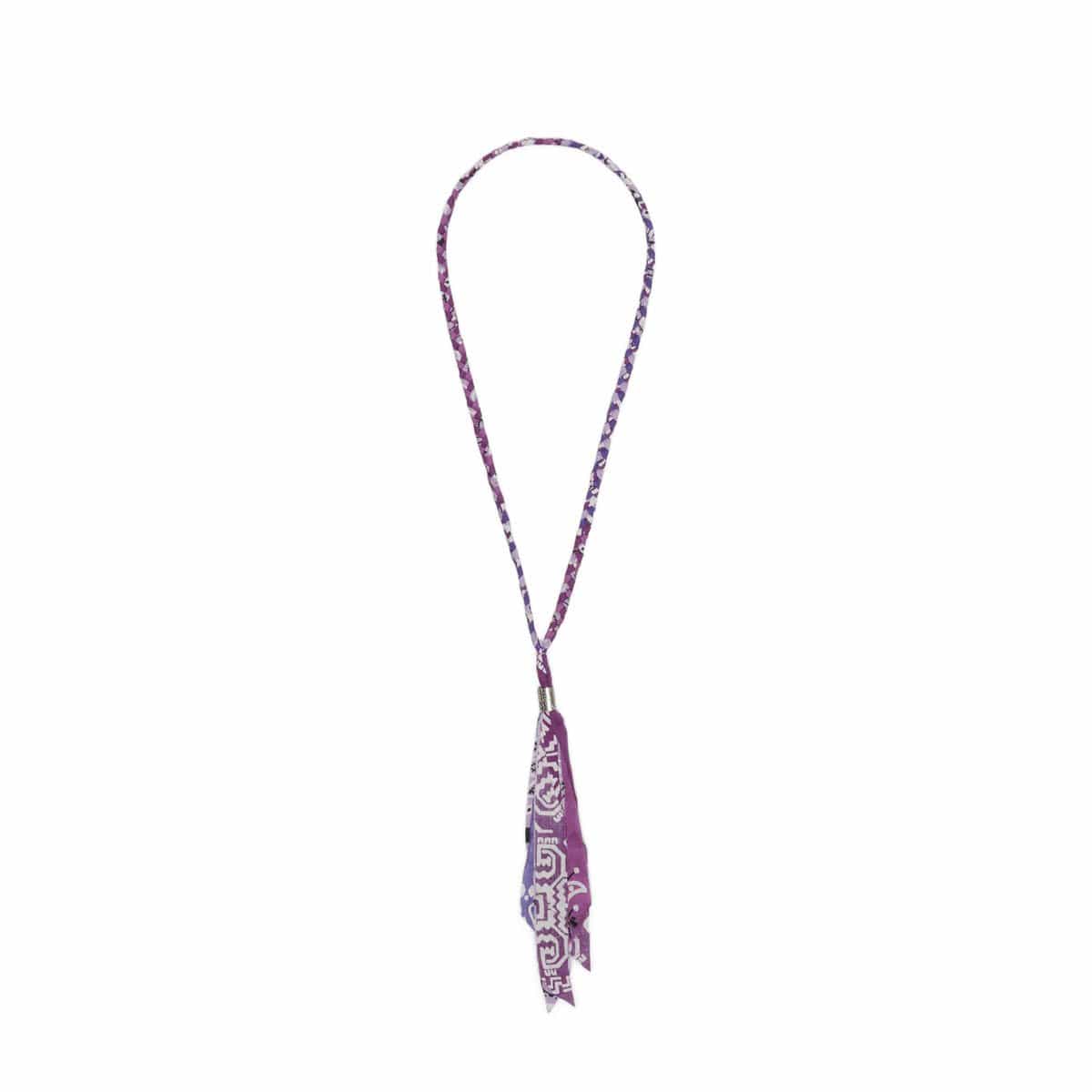 Kapital Bags & Accessories LT. PURPLE / O/S GAUZE BANDANA FRINGED NECKLACE
