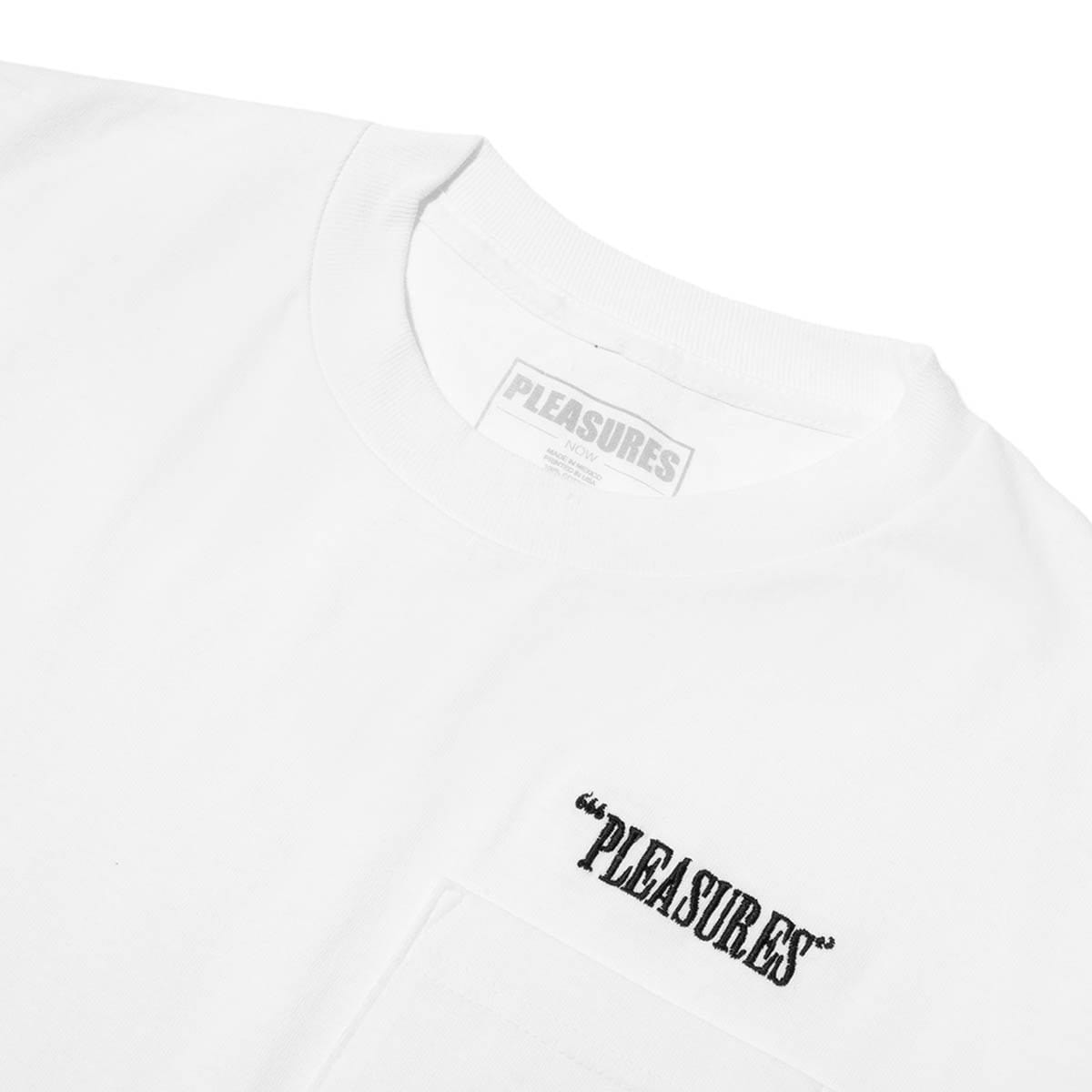 Pleasures BALANCE EMBROIDERED POCKET T-SHIRT White