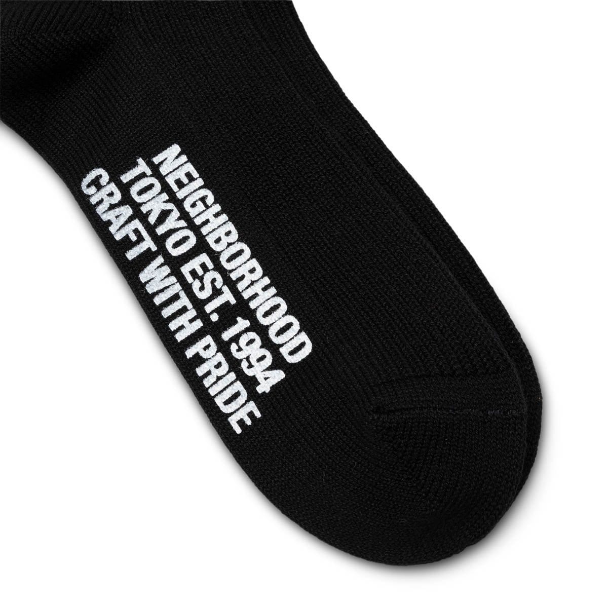 Neighborhood Socks BLACK / O/S RIB LINE / CA-SOCKS