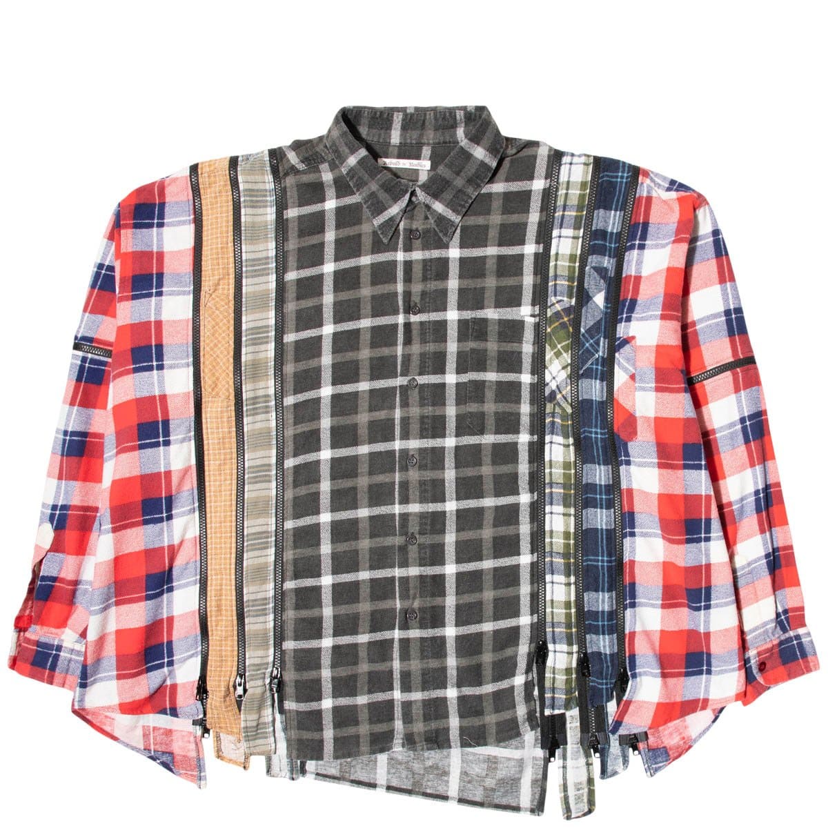 Needles Shirts ASSORTED / O/S 7 CUTS ZIPPED WIDE FLANNEL SHIRT SS21 12
