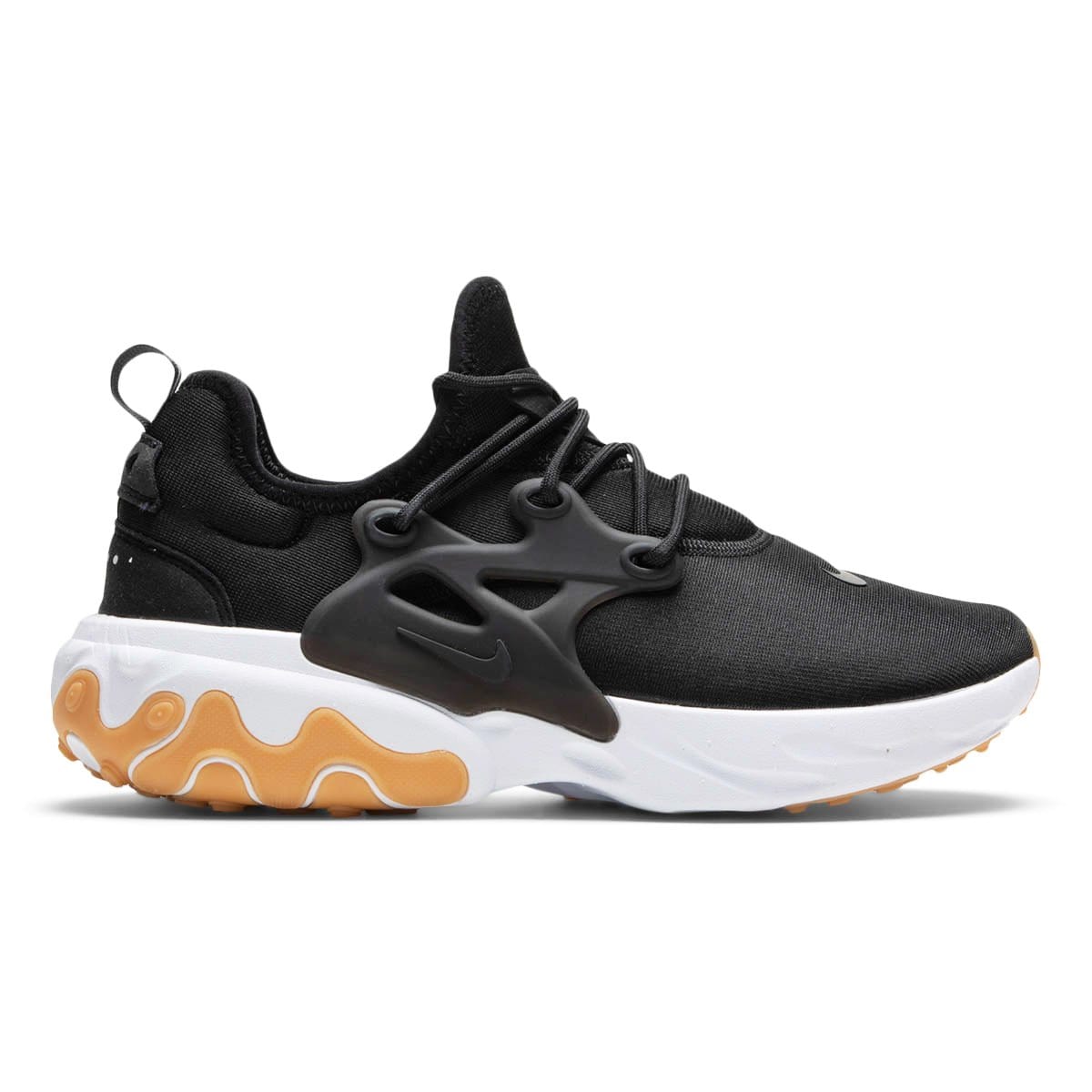 Nike react presto black white gum hotsell