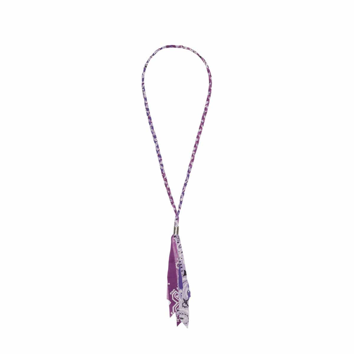 Kapital Bags & Accessories LT. PURPLE / O/S GAUZE BANDANA FRINGED NECKLACE