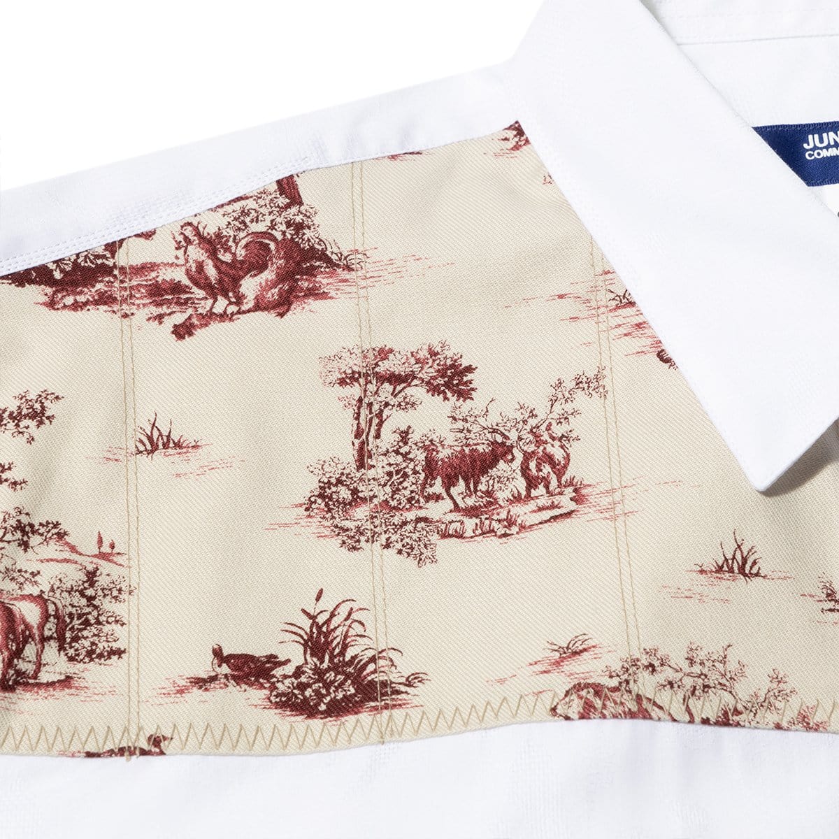 Junya Watanabe Shirts MULTI FABRIC MIX SHORT SLEEVE SHIRT