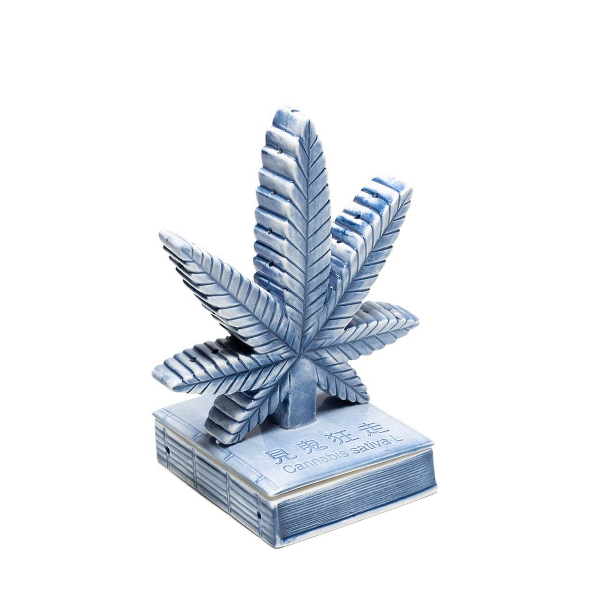 YEENJOY Bags & Accessories PORCELAIN / O/S CANNABIS LEAF INCENSE CHAMBER