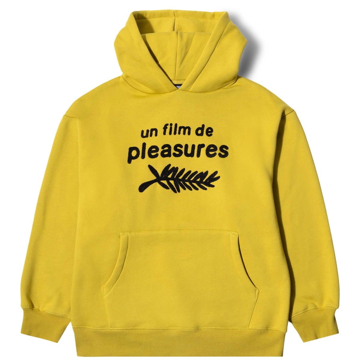 Pleasures yellow outlet hoodie