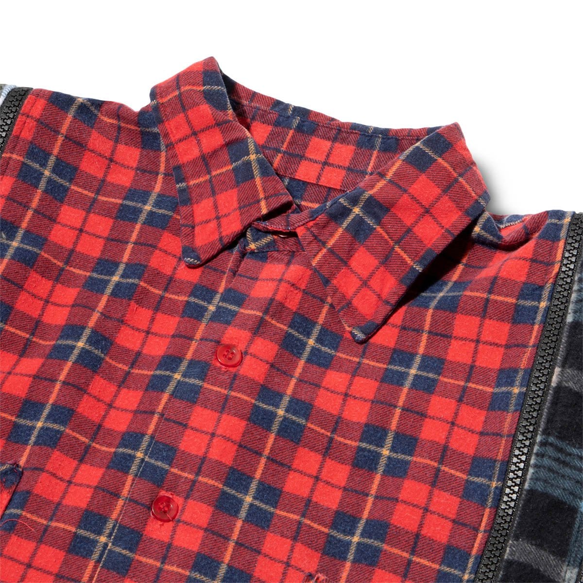 Needles Shirts ASSORTED / O/S 7 CUTS ZIPPED WIDE FLANNEL SHIRT SS21 31