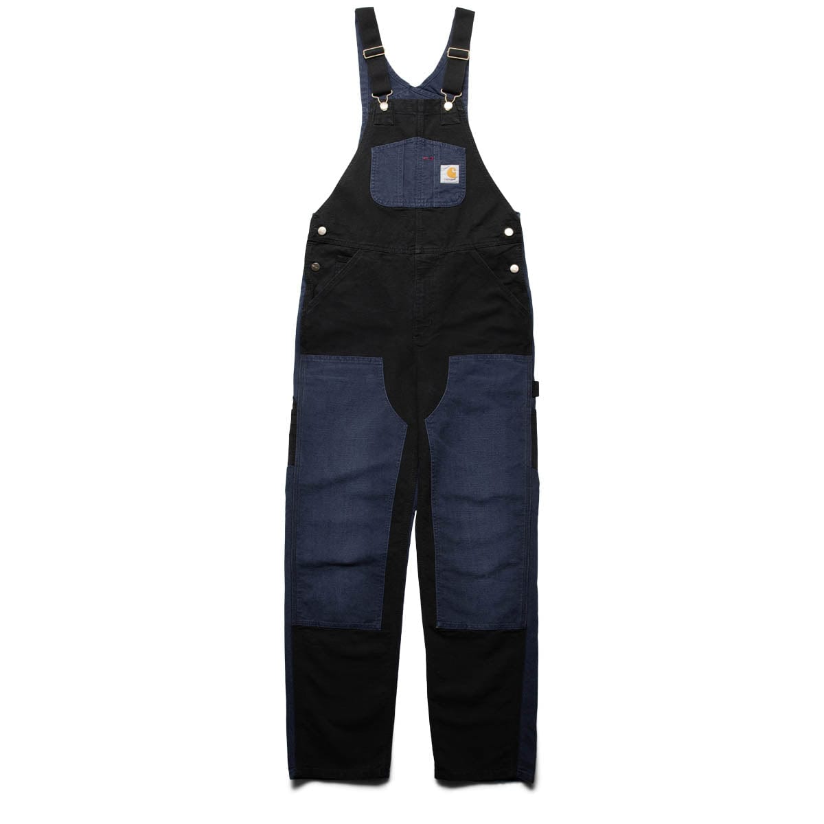 Black Carhartt double buy knee overalls