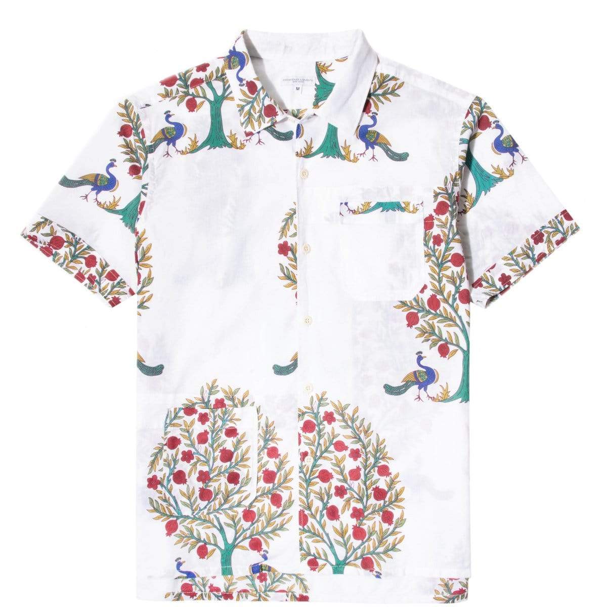 CAMP SHIRT Natural Cotton Lawn Peacock Print – Bodega
