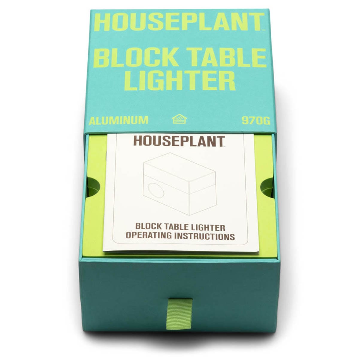 Houseplant BLOCK TABLE LIGHTER GREEN
