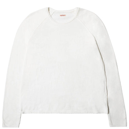 Kapital T-Shirts GAUZE JERSEY CHEF LONG SLEEVE T (SMILIE PATCH)